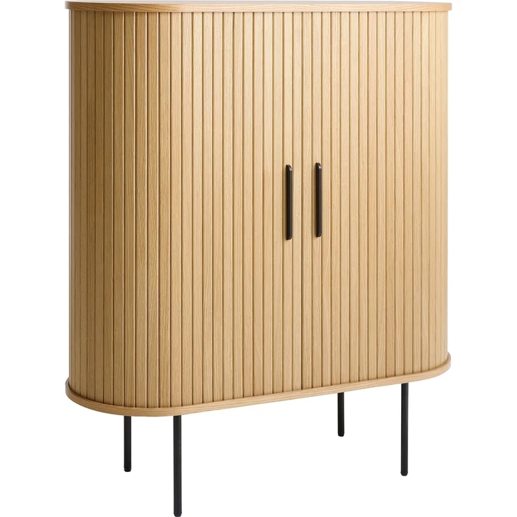 Barschrank >NOLA< in Eiche, MDF furniert - 130x75x40cm (BxHxT) – Bild 1