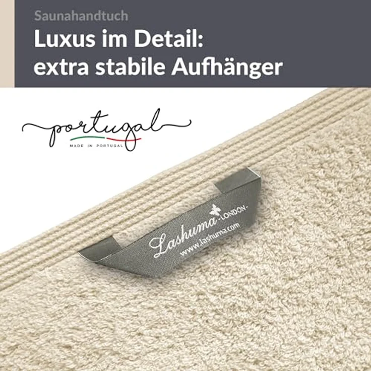Lashuma Saunatuch XXL Handtuch London, Frottee (1-St), großes Badetuch Damen & Badehandtuch Herren 80x200 - Saunahandtuch – Bild 4