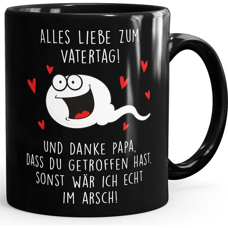 MoonWorks Tasse Kaffee-Tasse Danke Papa dass du getroffen hast Geschenk lustig zum, Keramik – Bild 1