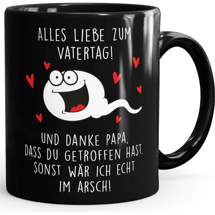 MoonWorks Tasse Kaffee-Tasse Danke Papa dass du getroffen hast Geschenk lustig zum, Keramik