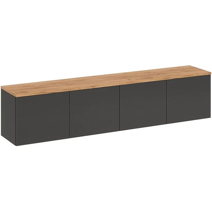 KOMTO Wandregaltisch KOMTO TV Lowboard Hängend – TV Unterschrank, Sideboard für Wohnzimmer – Bild 1