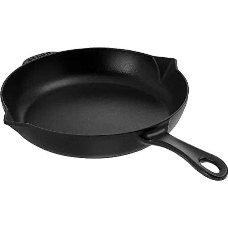 STAUB Bratpfanne aus Gusseisen, 26 cm, mit Ausgießer, für alle Herdarten geeignet, Schwarz – Bild 3