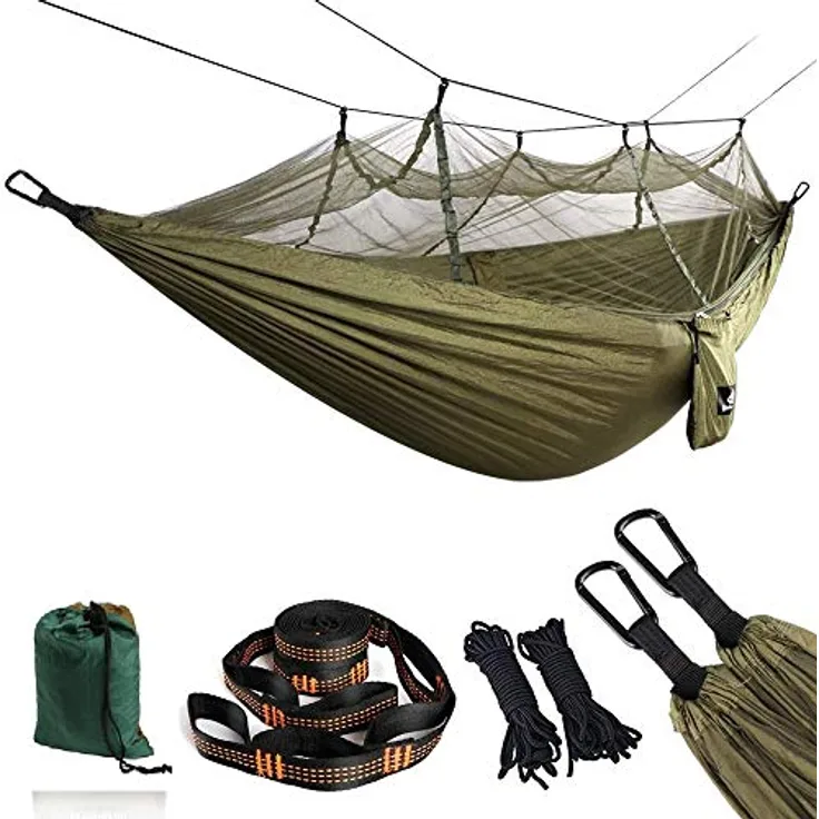 Defactoshop Hängematte Hängematte, Stabhängematte mit Tasche, Hängeliege, Hängestuhl