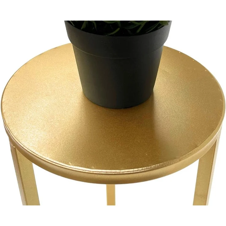 DanDiBo Blumenständer Metall Gold Rund 96510 S 50 cm Pflanzenständer Blumenhocker Beistelltisch Blumensäule Modern Pflanzenhocker – Bild 3