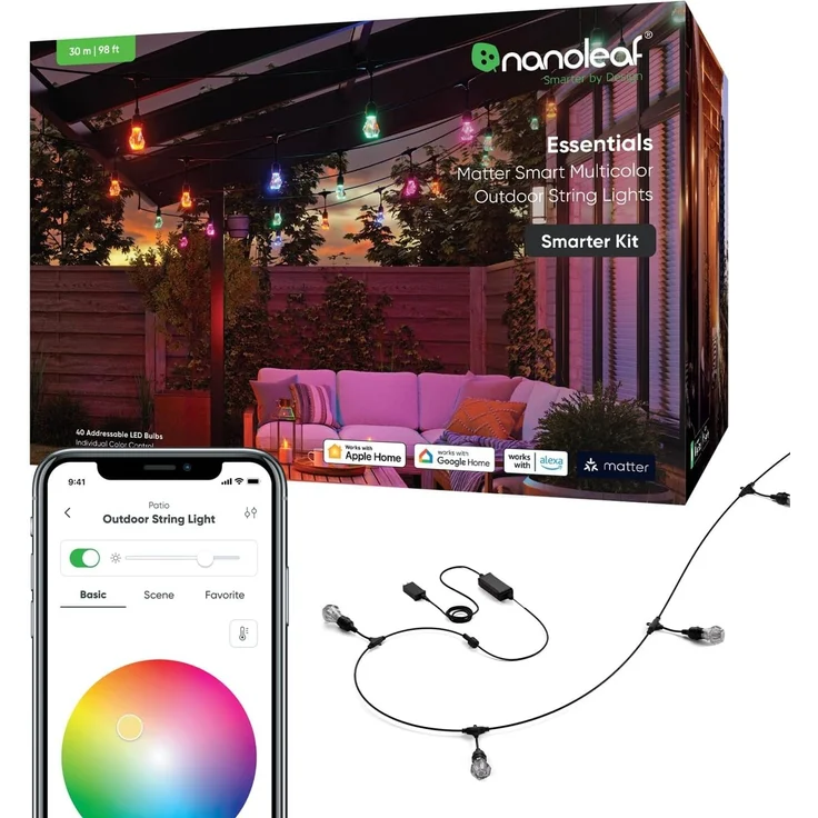 Nanoleaf Essentials Matter Smart Outdoor String Light Starter 30m – Bild 1