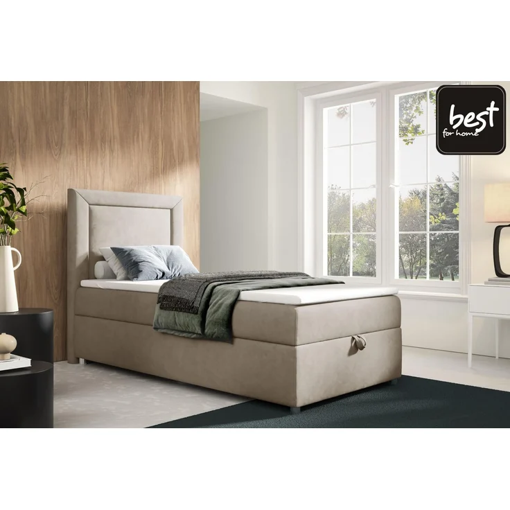 Best For Home Trinity K3 Einzelbett mit Boxspringbett und Bonnell-Federkernmatratze – Bild 2