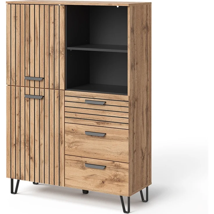 Garderobe Amber Eiche Wotan 100 x 142 cm Vicco – Bild 1