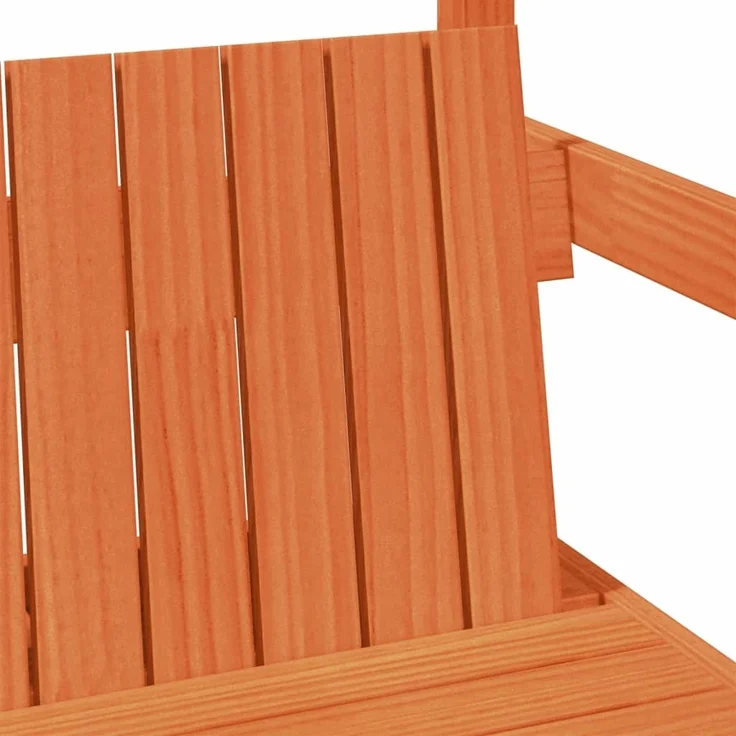 vidaXL Massivholzbett und Bank mit Dach Orange 90x200 cm Kiefernholz 3282176 – Bild 10