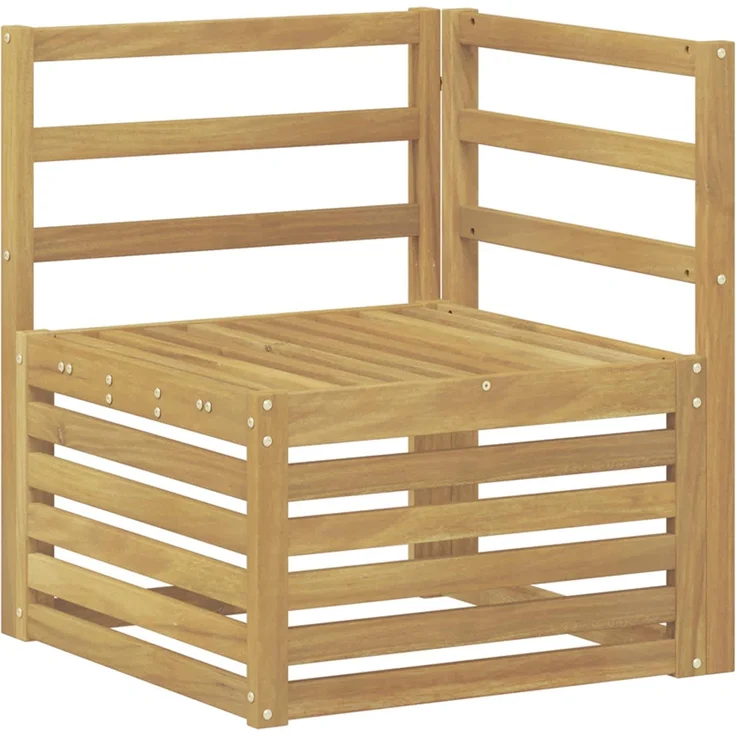 vidaXL Outdoor-Sofagarnitur 7 stk. 6-Sitzer Weiß Solid Acacia Wood 3392174 – Bild 4