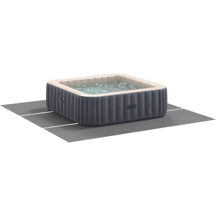 vidaXL Bodenfolie für Pools Hellgrau 396 x 396 x 0,1 cm Vliesstoff 42009102 – Bild 2