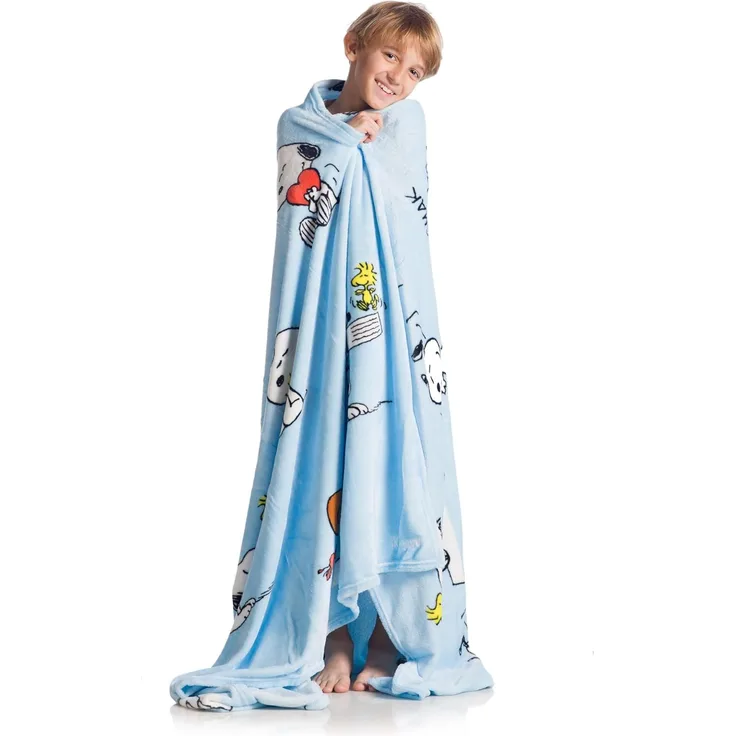 Kinderdecke Kuscheldecke mit schönem Snoopy oder süßen Einhörnern, Kanguru