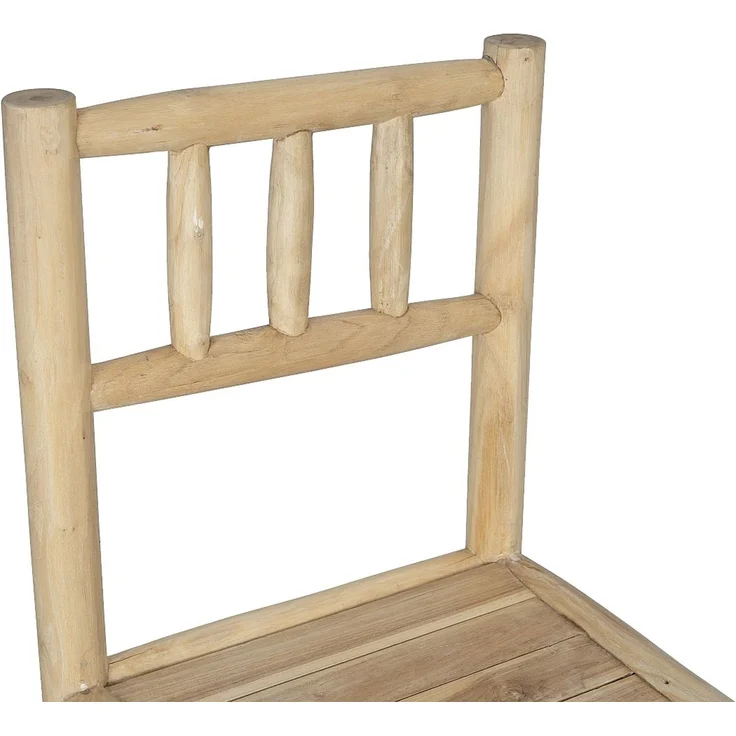 Vente-unique - Gartenstuhl - Teakholz - Holzfarben hell - TULUM von MYLIA – Bild 6