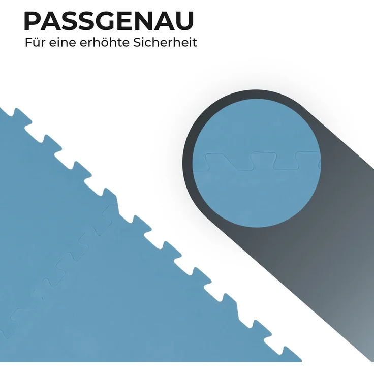 Pool-Bodenschutzmatte, Unterlegmatte zum Schutz ihres Pools, 8 Stück ( 50x50x0,4 cm ) - 2m² - Robustes Stecksystem beliebig erweiterbar Blau 50x50cm (8 Stück - 2m²) – Bild 7