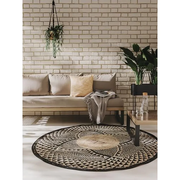 benuta Outdoorteppich Artis, rund, Höhe: 5 mm, In- & Outdoorteppich, Pflegeleicht für Garten, Terrasse, Balkon, Küche