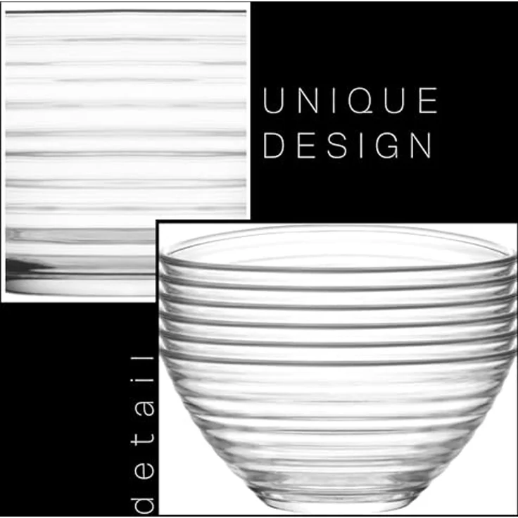 LAV Dessertschale Derin Glasschalen – 300 ml (10 1/4 oz), 6er Set, Glas, (6er-Set, 6-tlg), Rillenmuster, spülmaschinengeeignet, ideal für Desserts, Snacks, Dips – Bild 6