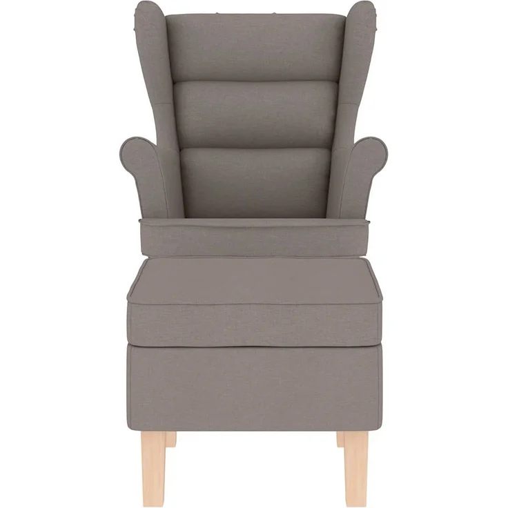 vidaXL Schaukelstuhl mit Fußhocker Taupe Stoff 3308003 – Bild 3