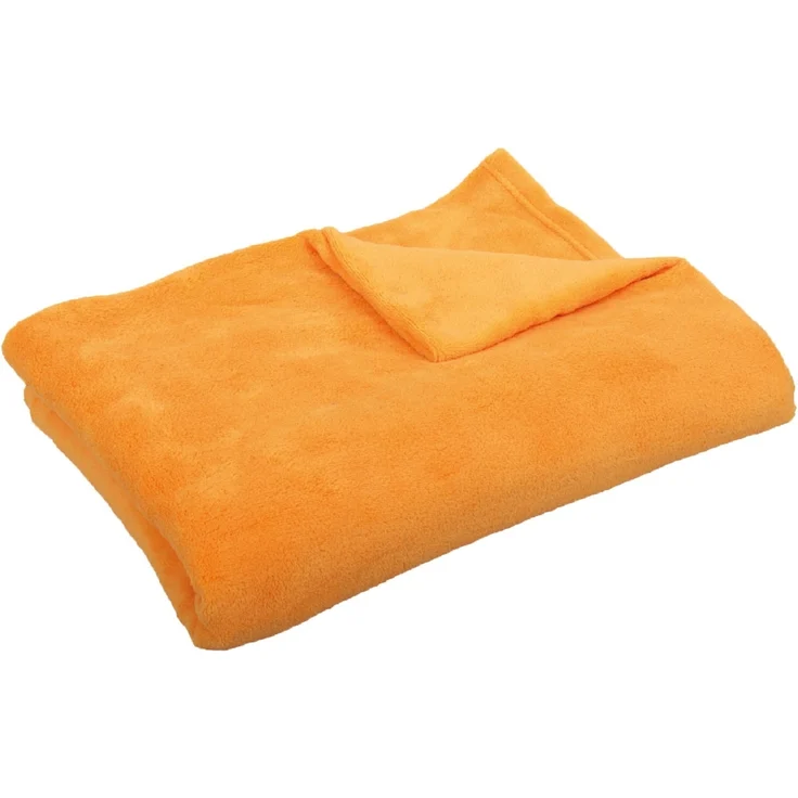 Kuscheldecke supersofte Tagesdecke vielseitig verwendbare Microfaser-Decke, flauschig und anschmiegsam in vielen verschiedenen modischen Farben erhältlich (orange - apricot / 130x170 cm) – Bild 3