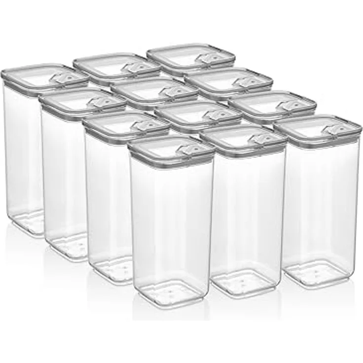 Vip Ahmet Vorratsdose Vorratsdosen mit Deckel, BPA-frei Kunststoff, 12-tlg, 12x1,7L, Kunststoff, (12-tlg)