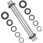 Edelstahl Nudelholz mit einstellbaren Ringen, Antihaft Teigroller 35cm