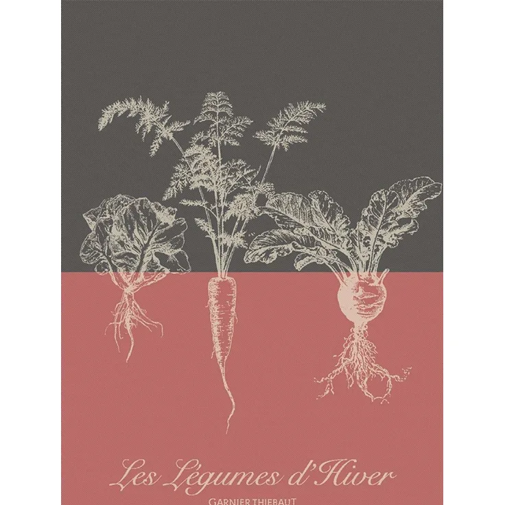 Garnier-Thiebaut Geschirrtuch Legumes DHiver Tomette 56x78 Cm 100% Gekämmte Baumwolle