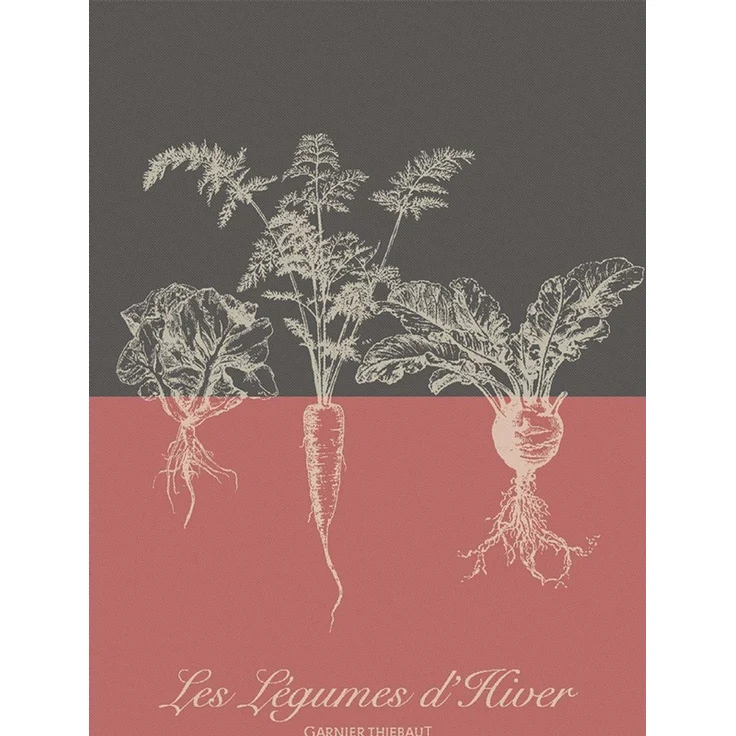 Garnier-Thiebaut Geschirrtuch Legumes DHiver Tomette 56x78 Cm 100% Gekämmte Baumwolle