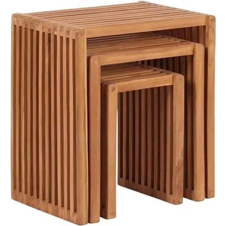 Beistelltisch 3er-Set Teak