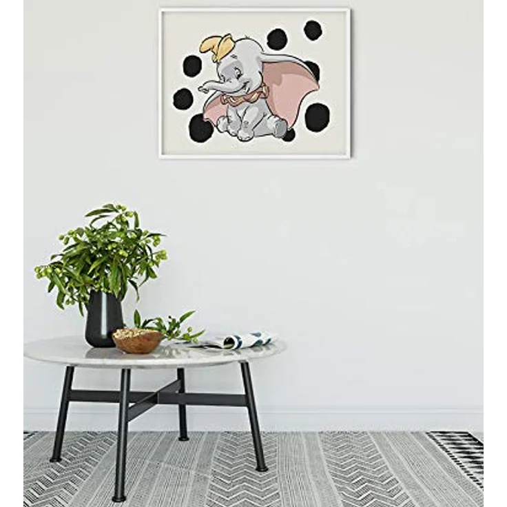 Komar Disney Wandbild Dumbo Dots Landscape, Kunstdruck für Kinderzimmer, 50x40cm ohne Rahmen, Premium-Poster Fotopapier, Made in Germany – Bild 2