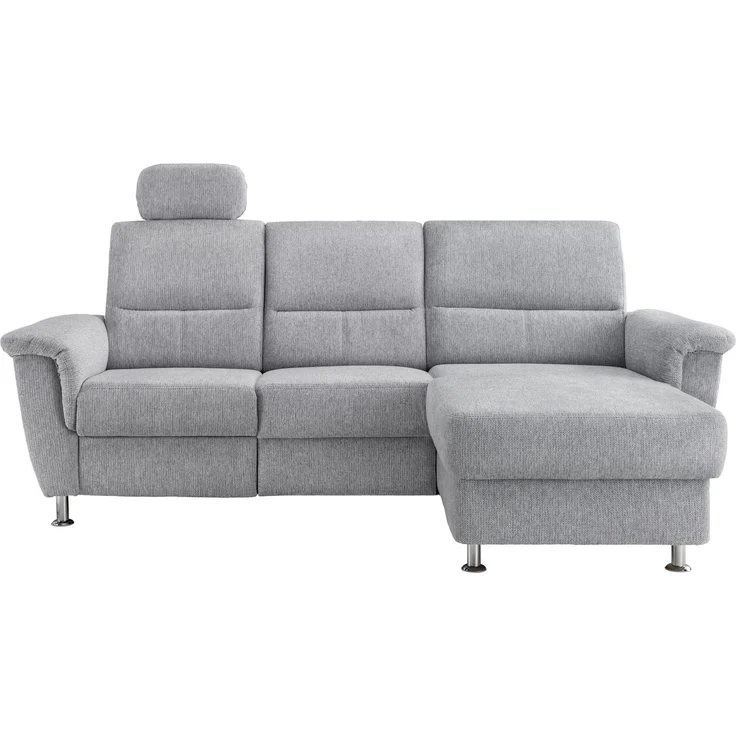 Ecksofa >Ludwigshafen< Motor-funktion, Kopfstütze, Stauraum, silber - 231x113x165 (BxHxT) – Bild 3