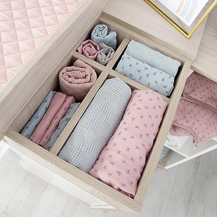 roba Kinderzimmerset 'Olaf' 3-teilig - Bett 70 x 140 - Kleiderschrank 3-türig - Weiß / Luna Elm – Bild 21
