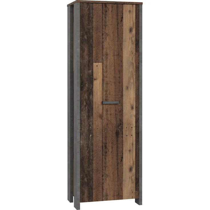 FORTE Clif Kleiderschrank, Holzwerkstoff, Grau/Braun, 67 x 201,5 x 41,6 cm – Bild 4