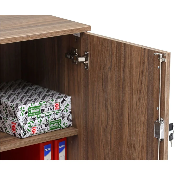 Aktenschrank, 80 cm x 40 cm x 80 cm Nussbaum Dekor/Anthrazit – Bild 3