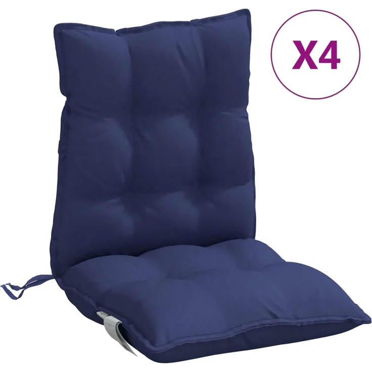 vidaXL Niedriglehner-Auflagen 4 Stk. Marineblau Oxford-Gewebe 377738 – Bild 2