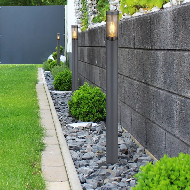 Stehleuchte, IP44, rauchig, anthrazit, E27, H 110cm – Bild 8