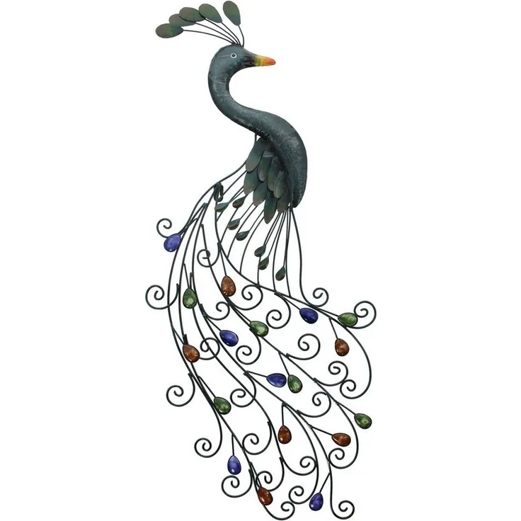 Wandhänger Pfau Hängedeko Anhänger Wohndekoration Deko