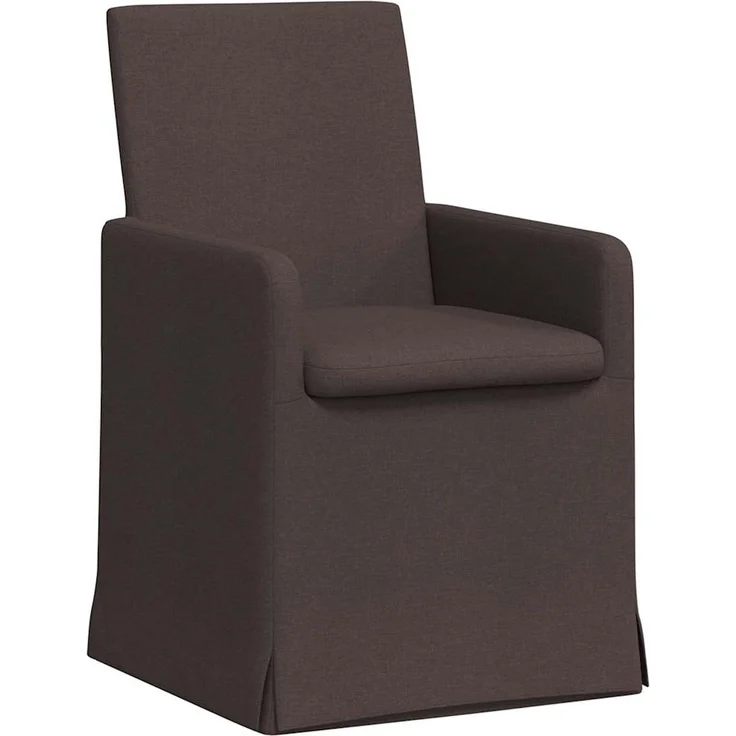 vidaXL Esszimmerstühle 2 pcs Dunkelbraun 57 x 67 x 95 cm Stoff 42017907 – Bild 1