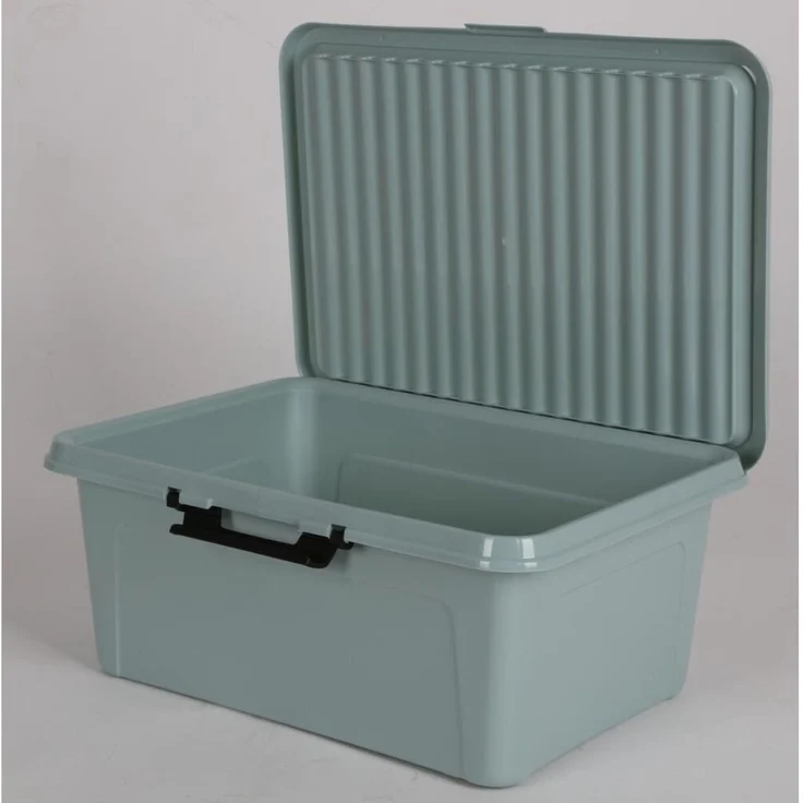 25x Scharnierbox 11L ca. 40×30×17 cm vollfarbig mit Deckel – stabile Aufbewahrungsbox für Haushalt Büro Lager Werkstatt Spielzeug Kleidung und Ordnungssysteme – Bild 3