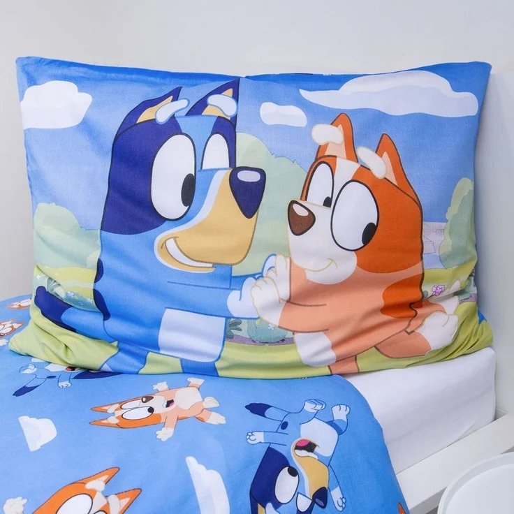 Bluey Bettwäsche-Set 140x200 cm + 70x90 cm aus 100% Baumwolle mit Reißverschluss – Bild 3