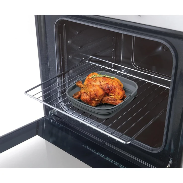 METALTEX 222193000 Faltbarer Silikonkorb für Airfryer 21,5 x 21,5 cm, geeignet für Heißluftfritteuse, Mikrowelle und Ofen – Bild 5