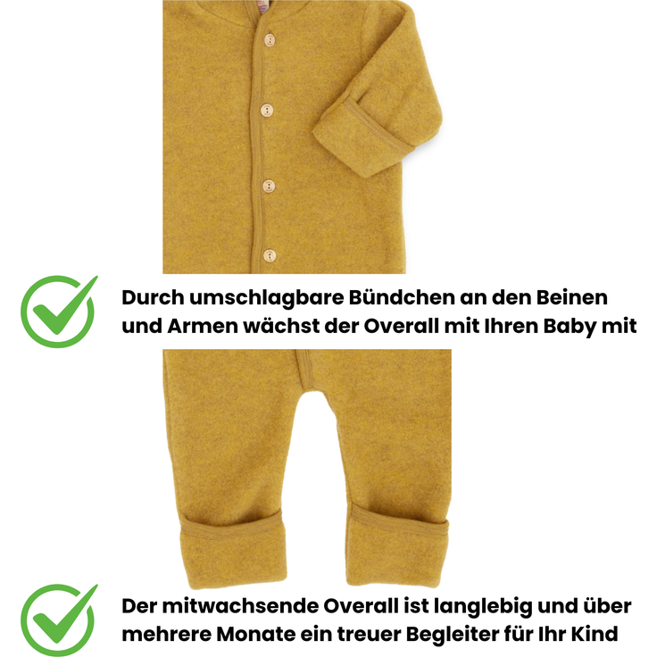 Engel Baby-Overall mit Kapuze, Holzknöpfen und Umschlag TOP – Bild 2