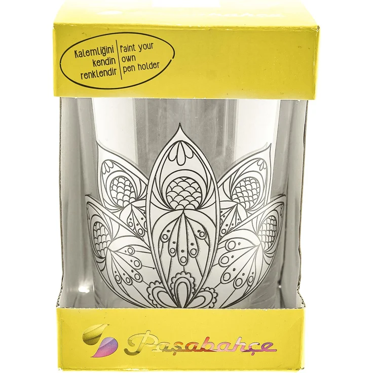 Pasabahce Mandala 1 Stück Stift Halter Organizer aus Glas mit Mandala design – Bild 4
