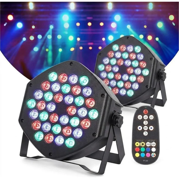 GarveeMore LED Discolicht 12W 36LEDs Disco Partylicht PAR-Scheinwerfer kabellos – Bild 1