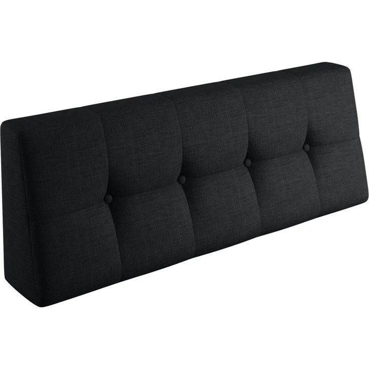 sunnypillow Rückenkissen Palettenkissen gesteppt Rückenkissen 120x40x20/10cm, Schwarz – Bild 1