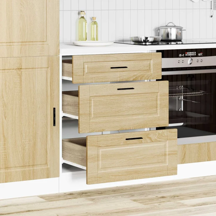 vidaXL Küchenunterschrank Porto Sonoma-Eiche Holzwerkstoff 854262 – Bild 4