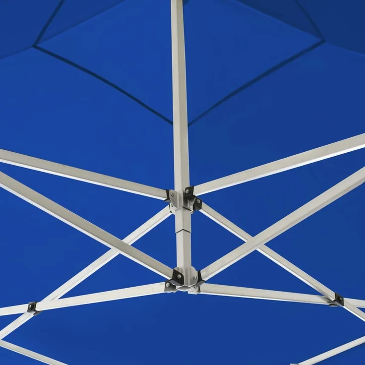 Profi-Partyzelt Faltbar, Gartenzelt mit Wänden Aluminium 2x2m Blau – Bild 7
