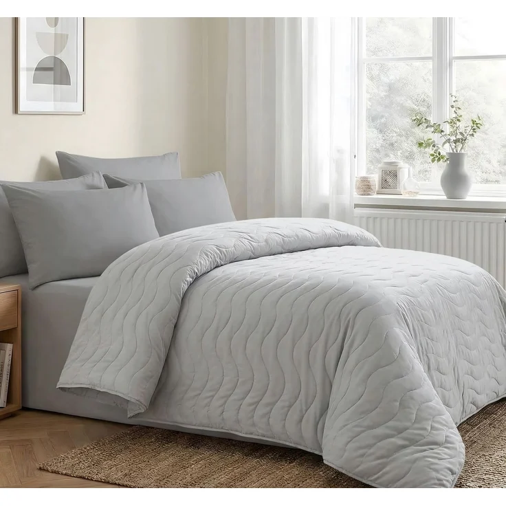 L'essentiel Maison 'Grey' Ranforce King Steppdecke (EU) (FR), Grau, 220 x 240 cm