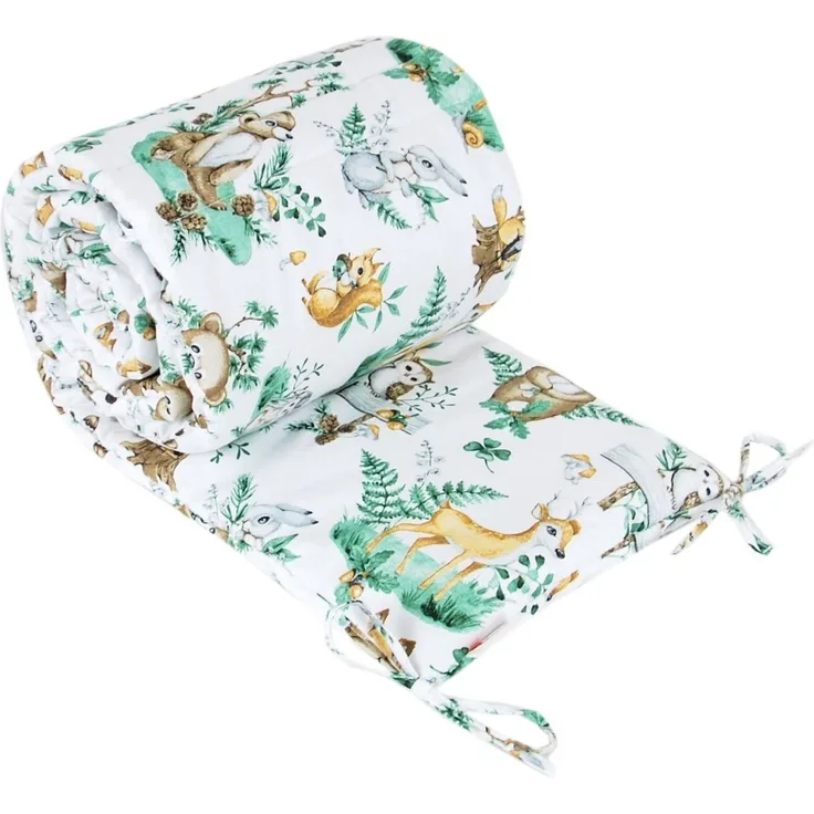BABYLUX Bettumrandung NESTCHEN mit Kopfschutz 210 x 30 cm 123. Waldtiere