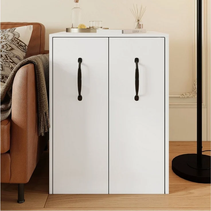 HAUSS SPOLE Sideboard Bücherregal Schmal Seitenschubladen Standregal Verstellbare Böden