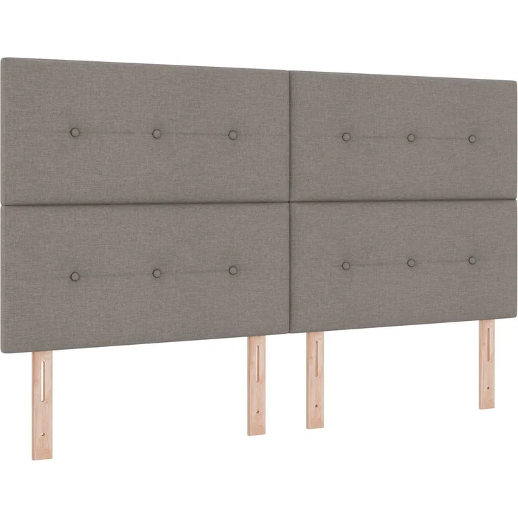 vidaXL Boxspringbett mit Matratze Taupe 180 x 200 cm Stoff 3454201 – Bild 4