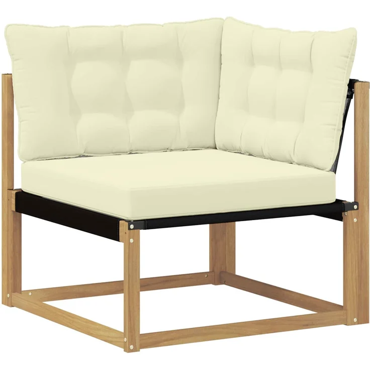 vidaXL Outdoor-Sofagarnitur 6 stk. Weiß und Creme 3388732 – Bild 6
