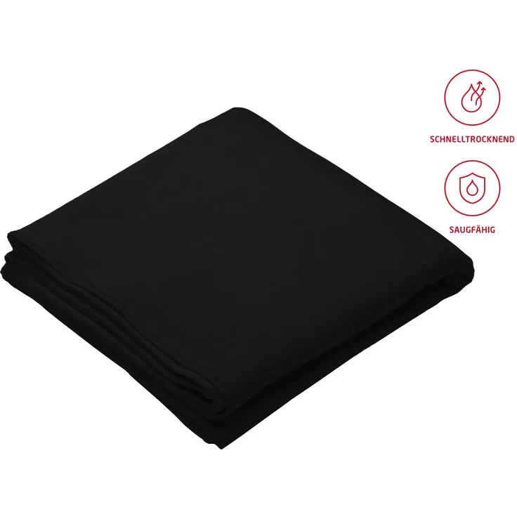 2 x fleuresse Sport Duschtuch 90x180 cm High-Tech-Reise Duschtuch 3450-1 schwarz – Bild 2